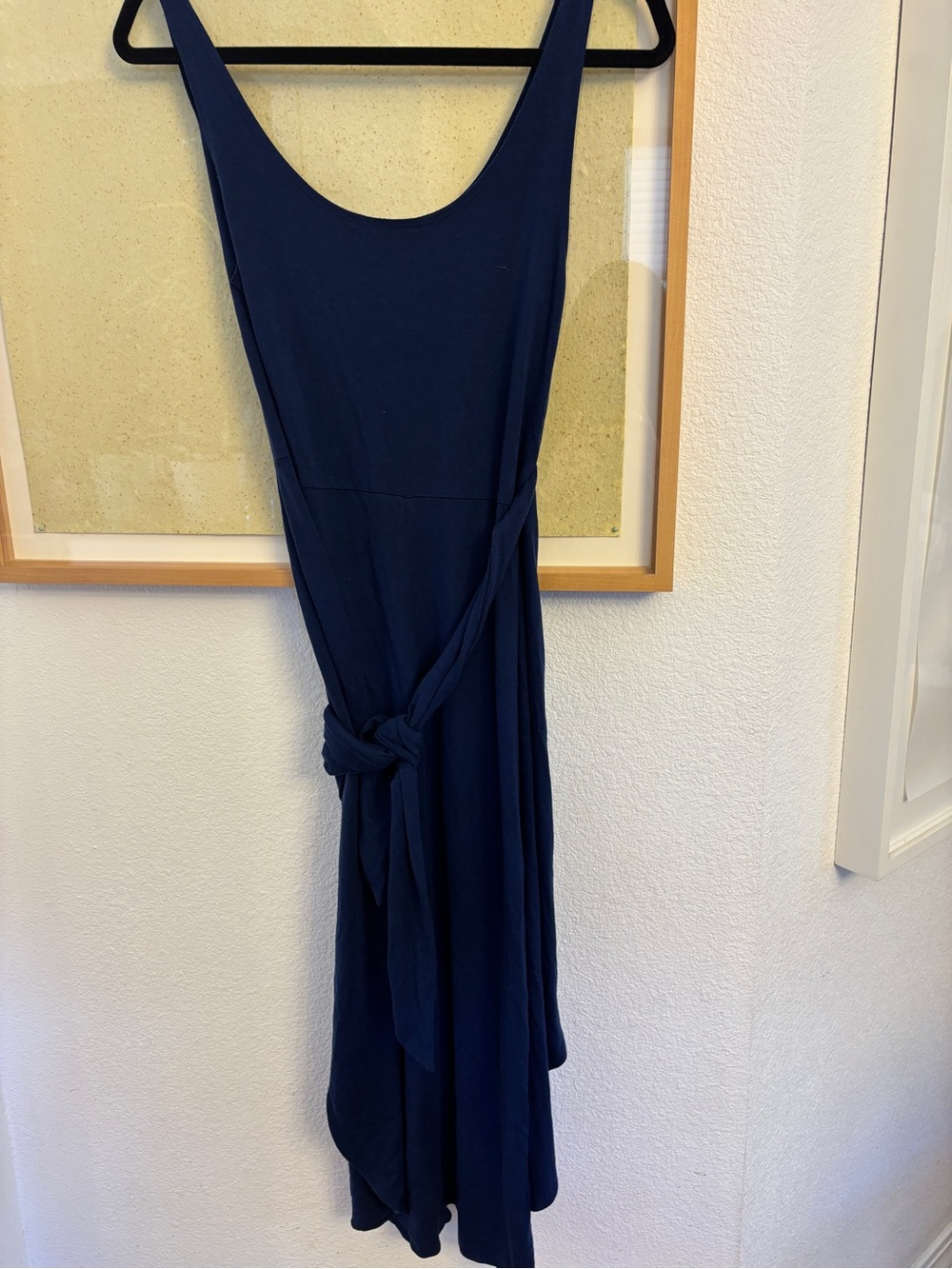 Reformation Jeans Sleeveless Navy Side-Tie Midi Dress size medium worn twice - Picture 5 of 8